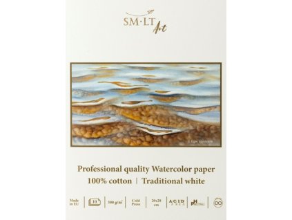 Akvarelový papír Professional quaity SMLT blok A5 300 g/m2, 10 listů