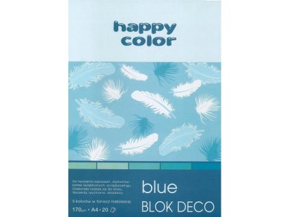 Barevné papíry Blok Happy Color Deco Blue A4 170 g 20 listů