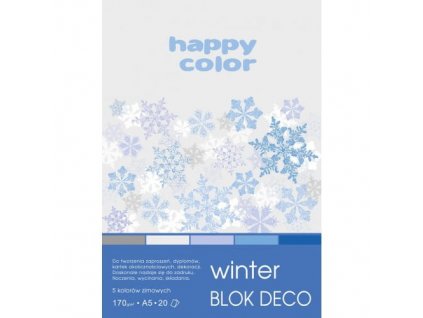 Barevné papíry Blok Happy Color Deco Cristal A4 170 g 20 listů