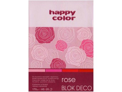 Barevné papíry Blok Happy Color Deco Rose A4 170 g 20 listů