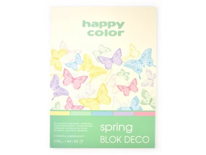 Barevné papíry Blok Happy Color Deco Spring A4 170 g 20 listů