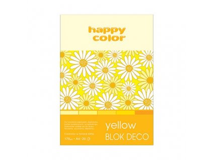 Barevné papíry Blok Happy Color Deco Yellow A4 170 g 20 listů
