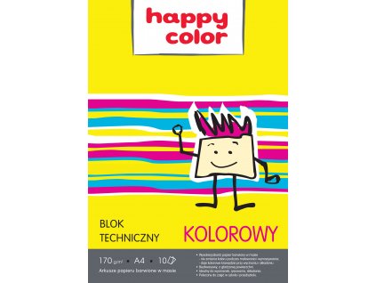 Barevné papíry Blok Happy Color technický A4 170 g 10 listů