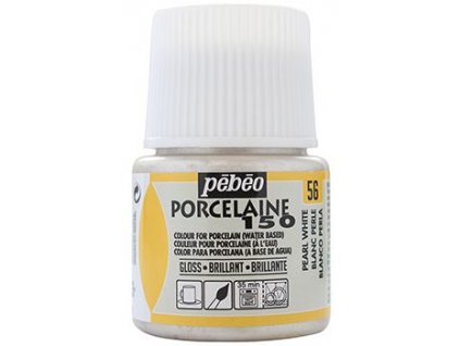 Barva na porcelán a sklo Porcelaine 150 45 ml - bílá perleťová 56