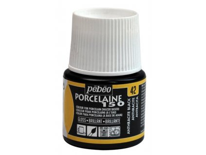 Barva na porcelán a sklo Porcelaine 150 45 ml - černá 42