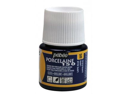 Barva na porcelán a sklo Porcelaine 150 45 ml - modrá lapis 16