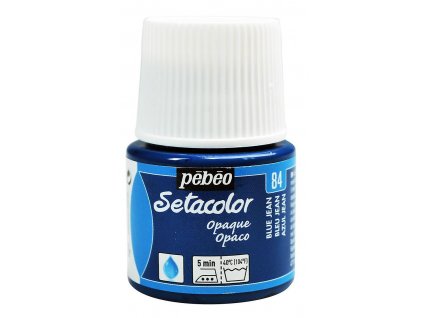 Barva na textil Pébéo Setacolor Opaque 45 ml - Modrá jeansová 84