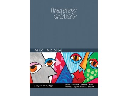 Blok Happy Color Mixmedia A5 200g, 25 listů