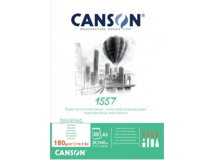 Canson 1557 blok lepený 180g A3 30 listů