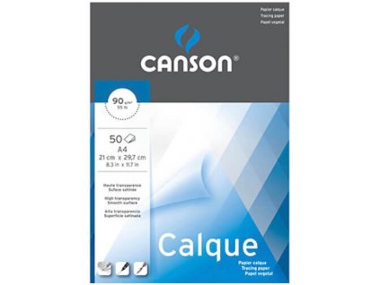 Canson Calque Satin - pauzovací papír v bloku A3 90 g/m2 50 listů