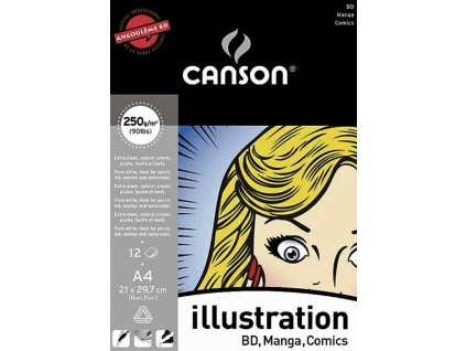 Canson ILLUSTRATION blok A4 250g,12 listů