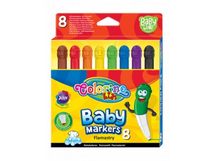 Colorino Kids Baby Markers fixy s kulatým hrotem 8ks