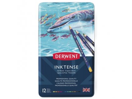 DERWENT Inktense akvarelové pastelky 12 barev