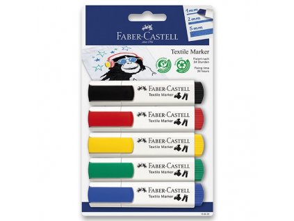 Faber-Castell Popisovače na textil sada 5 ks