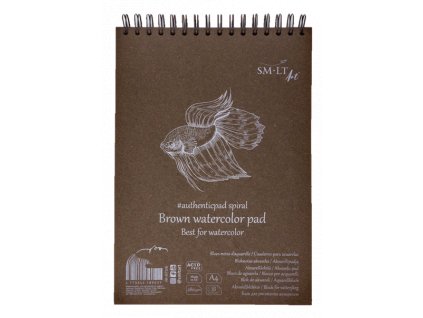 Hnědý akvarelový blok SMLT Brown Watercolor Pad A5 280 g, 20 listů