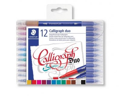 Kaligrafické fixy Calligraph Duo Staedler Design Journey 12 ks