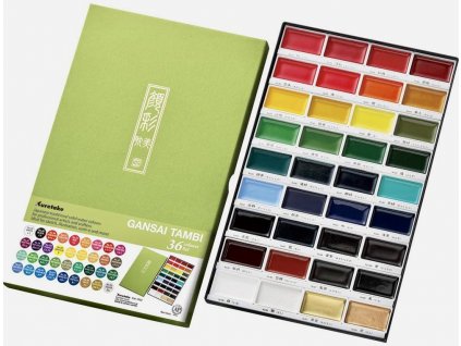 Kuretake Gansai Tambi - Akvarelové barvy sada 36 ks