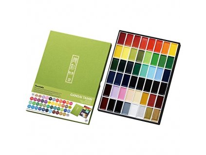 Kuretake Gansai Tambi - Akvarelové barvy sada 48 ks