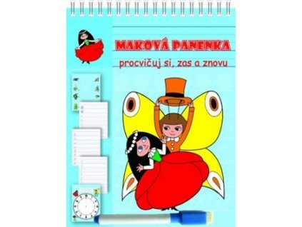 Maková panenka - procvičuj si, mazací písanka + fix