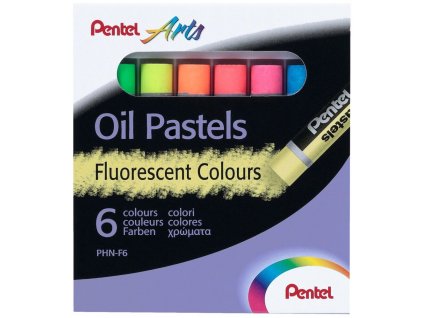 Olejové pastely Pentel - 6 fluorescentních barev