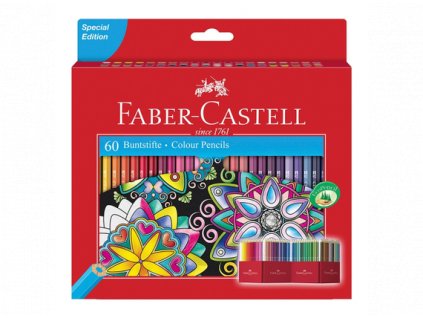 Pastelky Faber-Castell 60 barev + papírový stojánek