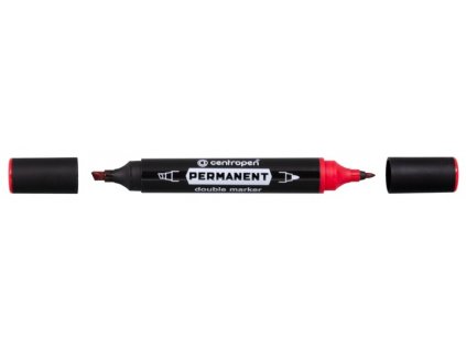 Permanentní fix Double Marker Centropen 1666 - červený