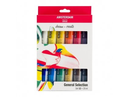 Sada akrylových barev Talens Amsterdam 12x20 ml