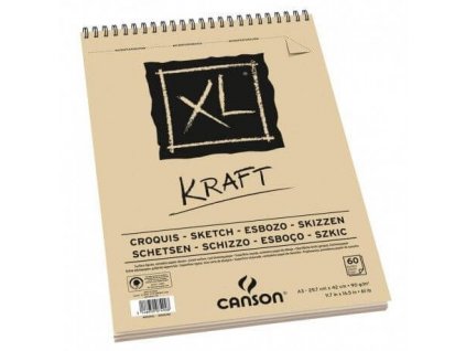 Skicák Canson XL Kraft A5 90g 40 listů