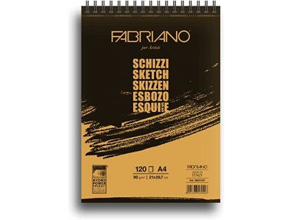 Skicák Fabriano SCHIZZI A4 90g 120 listů na spirále