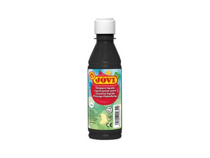 Školní temperová barva 250 ml Jovi - černá