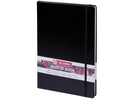 Talens Art Creation Sketch Book - skicák v černé tvrdé vazbě 21x30cm 80 listů 140 g