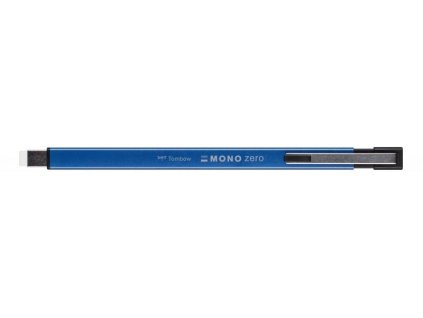 Tombow MONO Zero metal guma v tužce plochá 2,5x5 mm - modrá
