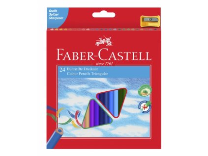 Trojhranné Pastelky Faber-Castell ECO 24 ks + ořezávátko