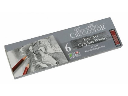 Umělecké grafitové tužky Cretacolor CLEOS 160 25 sada 6 ks, 2B - 8B plech