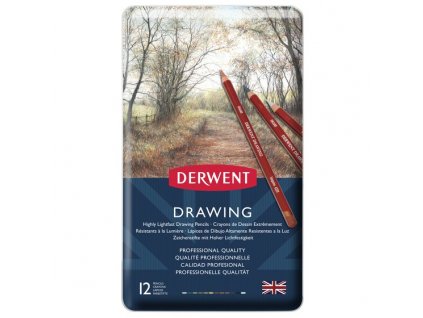 Umělecké pastelky přírodní Derwent Drawing 12 ks