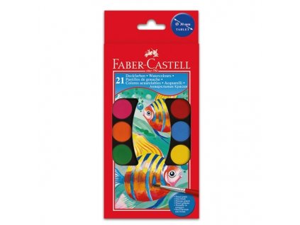 Vodové barvy Faber Castell 21 barev 30 mm