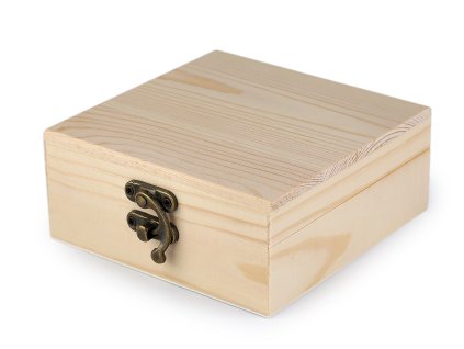 Dřevěná krabička k dozdobení (Balení 1 ks, Varianta přírodní)