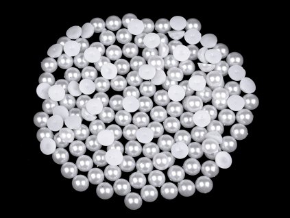Kabošony / půlperle / perly k nalepení Ø9 mm (Balení 10 g, Varianta 1 bílá)