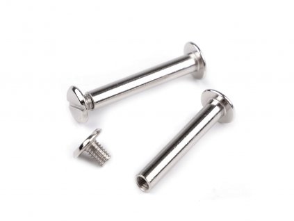 Knihařský šroub 29 mm, 39 mm (Balení 10 pár, Varianta 1 (29 mm) nikl)