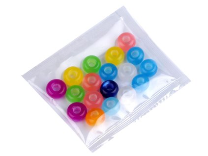 Plastové korálky s velkým průvlekem Ø14 mm (Balení 20 ks, Varianta mix)