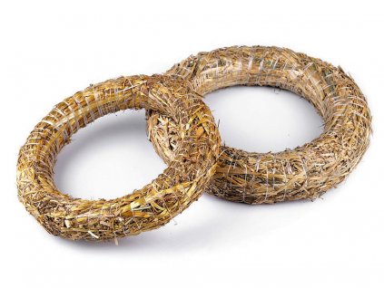 Slaměný věnec Ø30 cm (Balení 1 ks, Varianta 2 Ø30 cm přírodní)