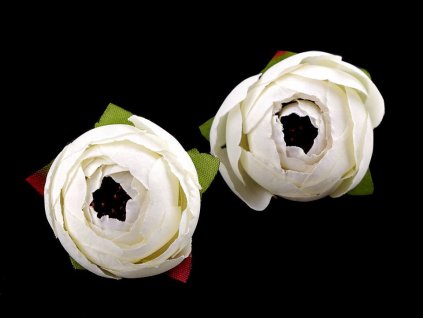 Umělý květ pryskyřník Ø4 cm (Balení 2 ks, Varianta 1 krémová nejsvět.)