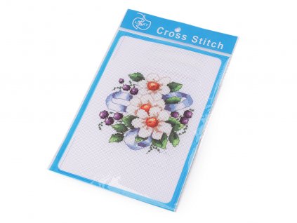 Sada vyšívání - předloha, jehla, bavlnky (Balení 1 sada, Varianta 1 bílá vozík)