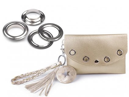 Průchodky s podložkou vnitřní Ø22 mm / vnější Ø34 mm (Balení 100 pár, Varianta 3 nikl černý)