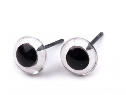 Skleněné oči k zapíchnutí Ø8 mm (Balení 10 ks, Varianta 2 hnědá)