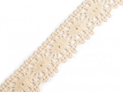 Bavlněná krajka paličkovaná šíře 32 mm (Balení 30 m, Varianta 6000 bílá)