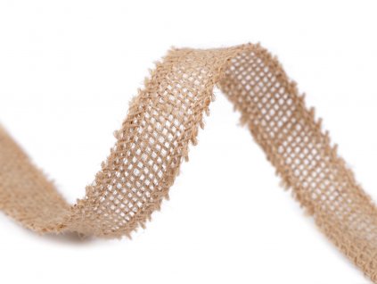 Jutová stuha šíře 25 mm (Balení 1 m, Varianta režná přírodní)