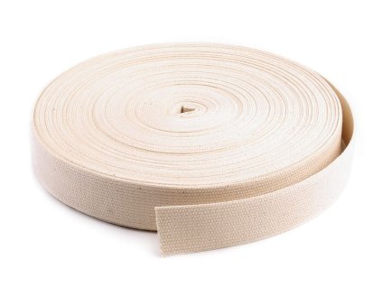 Bavlněný popruh šíře 20 mm (Balení 25 m, Varianta režná světlá)