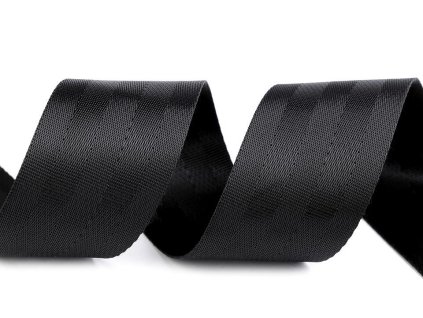 Hladký oboustranný popruh s leskem šíře 50 mm (Balení 1 m, Varianta 1 černá)