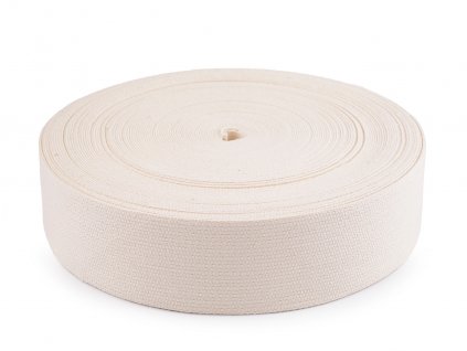Bavlněný popruh šíře 50 mm (Balení 25 m, Varianta režná světlá)